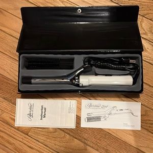 Supermax Combination Curling Iron Curling Brush with Travel Carry Case. New NIB.